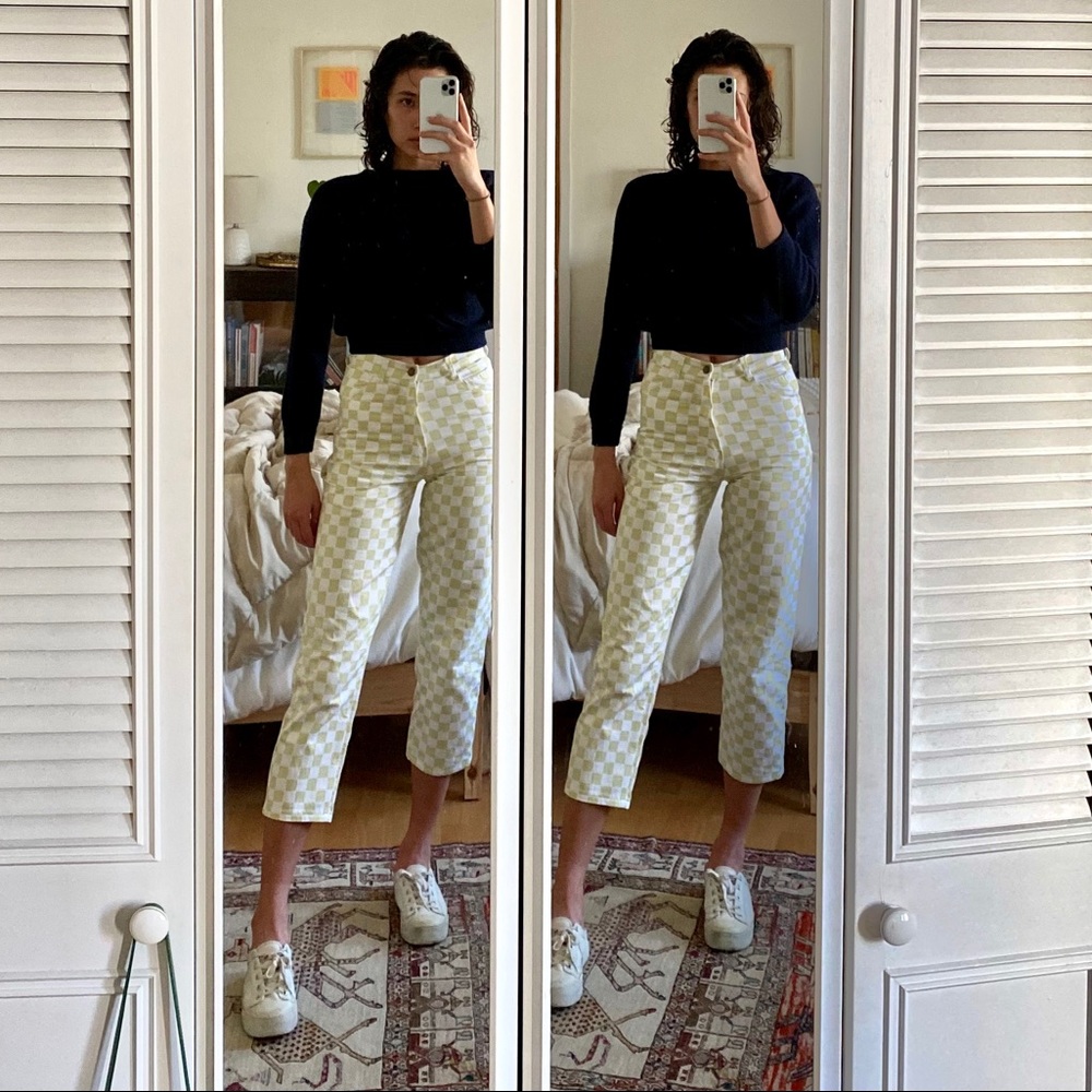 Adorable green checkered Holiday the Label pants